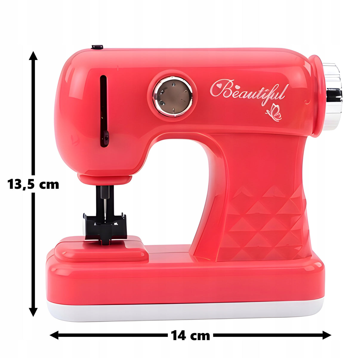 Children's Sewing Machine Toy Mouse Light Sound 14 cm Pink Brand Tojsy
