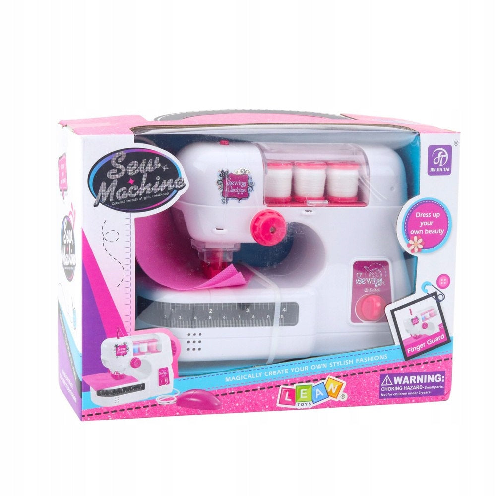 Children's Sewing Machine White Purple + Thread Material Light Sound Brand no brand