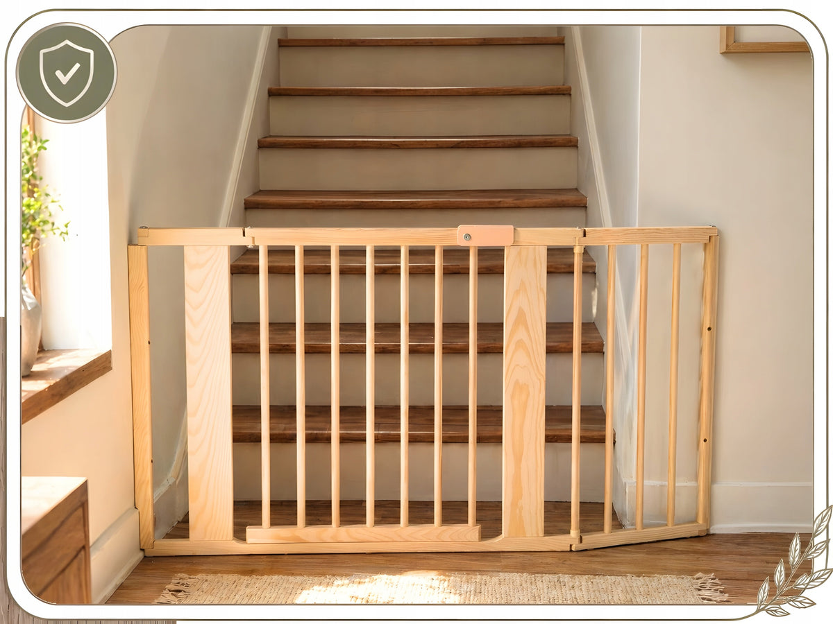 Children's Stair Goal Wooden Modular Barrier with Gate up to 124 cm Packaging status original