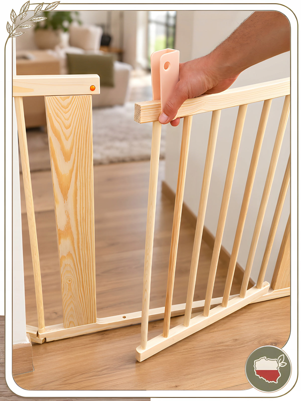 Children's Stair Goal Wooden Modular Barrier with Gate up to 228 cm Manufacturer code BZ-228-72-N