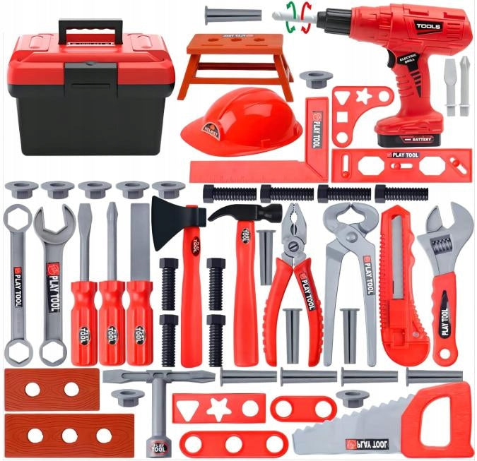 Children's Tool Set 55pcs ELECTRIC SCREWDRIVER 3 TIPS ABS Packaging status original