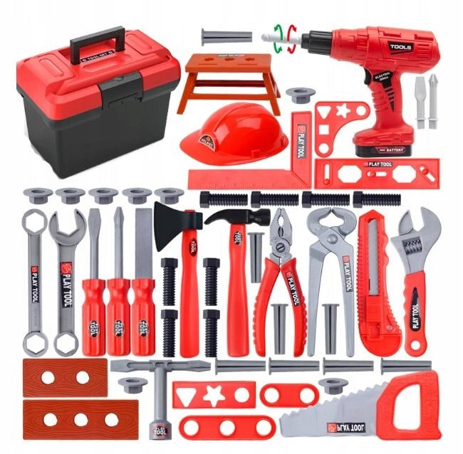 Children's Tool Set 55pcs ELECTRIC SCREWDRIVER 3 TIPS ABS
