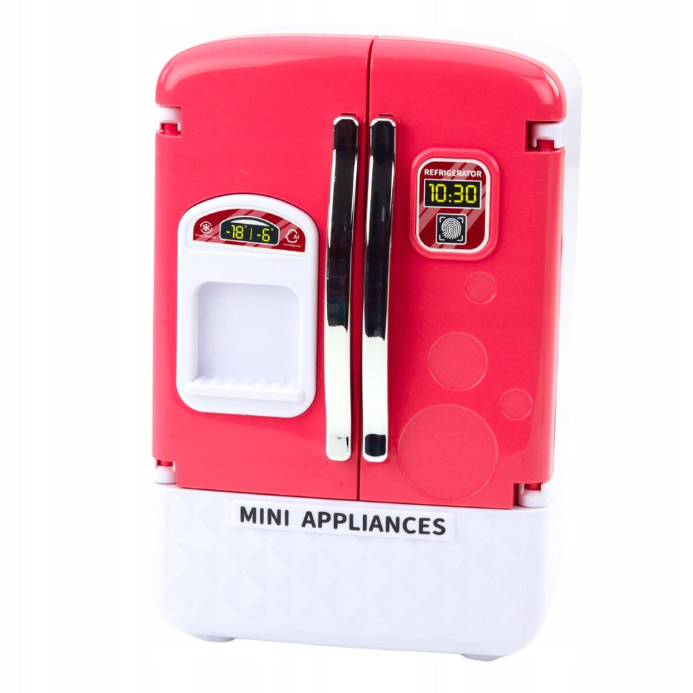 Children's Toy Refrigerator Fruit Juice Light Sounds Pink Color multicolor