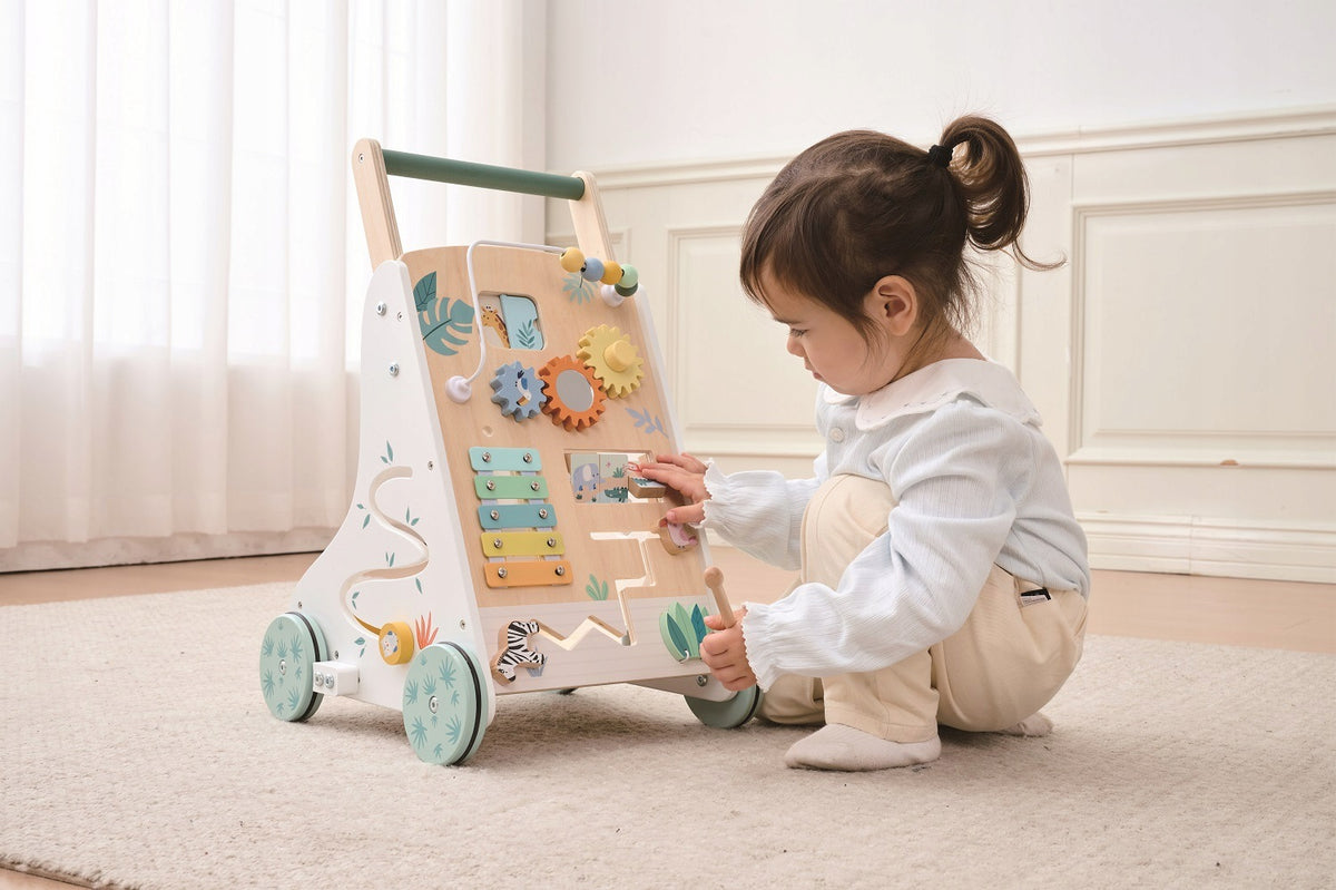 Children's Toys Wooden Pusher Activity Walker Jungle Ride-On Brand Lelin