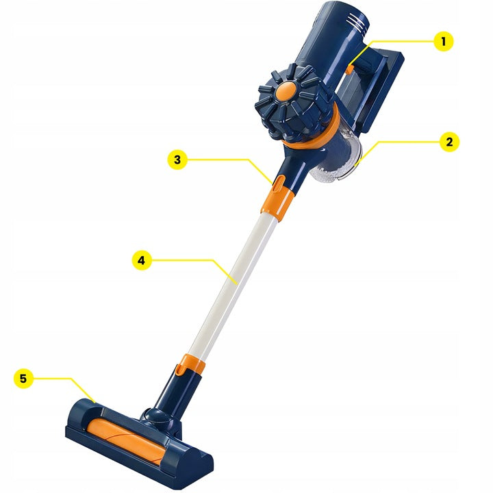 Children's Vacuum Cleaner Vertical Toy with Suction Function Sound Akcesoria 2in1 Brand no brand
