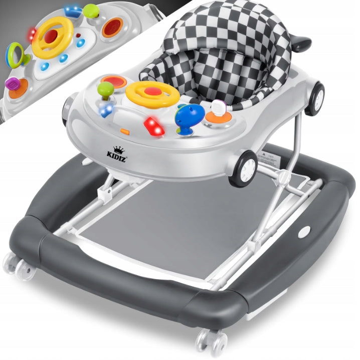 Children's Walker Playing 4in1 Grey Seat Chair Swing KIDIZ