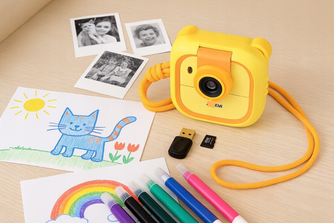 Children's camera ARNSSIEN M2 with thermal printer HD 12MP yellow Manufacturer code 0792522914766