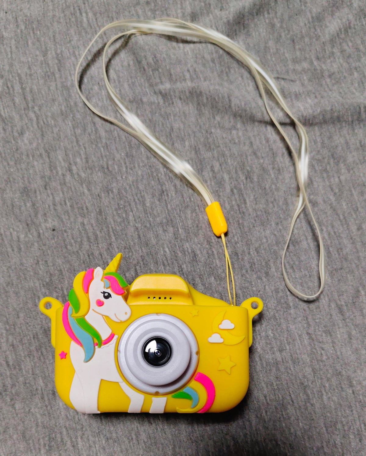 Children's camera C3 yellow,12MP unicorn horse,