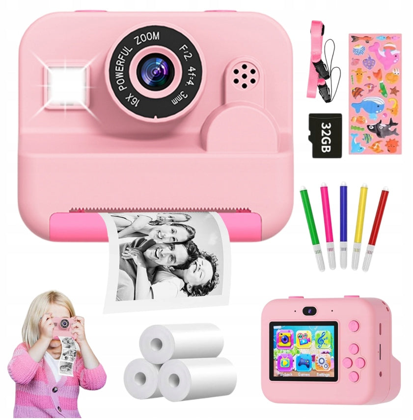 Children's camera digital instant with printer + 3inserts