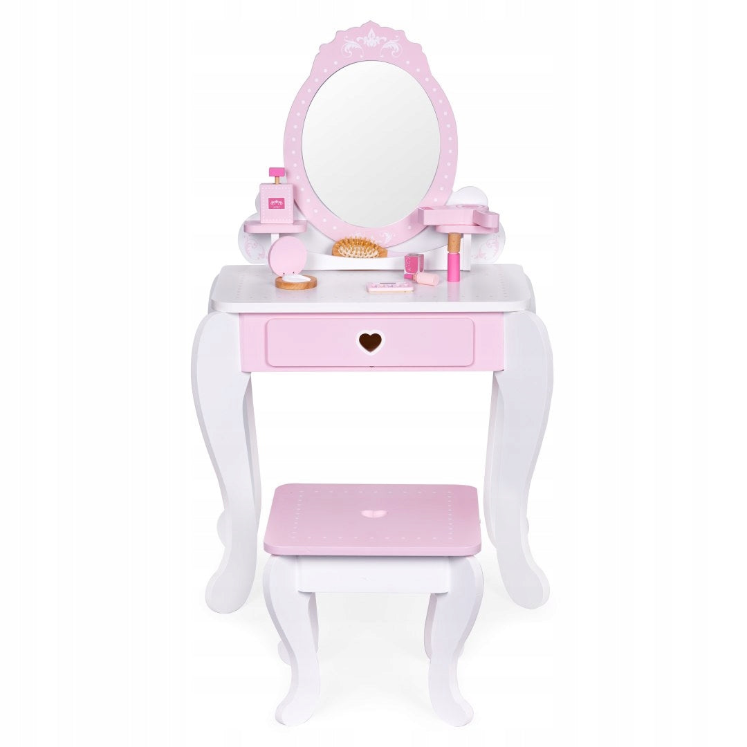 Children's dressing table toy large with mirror stool 7 accessories ECOTOYS Packaging status original