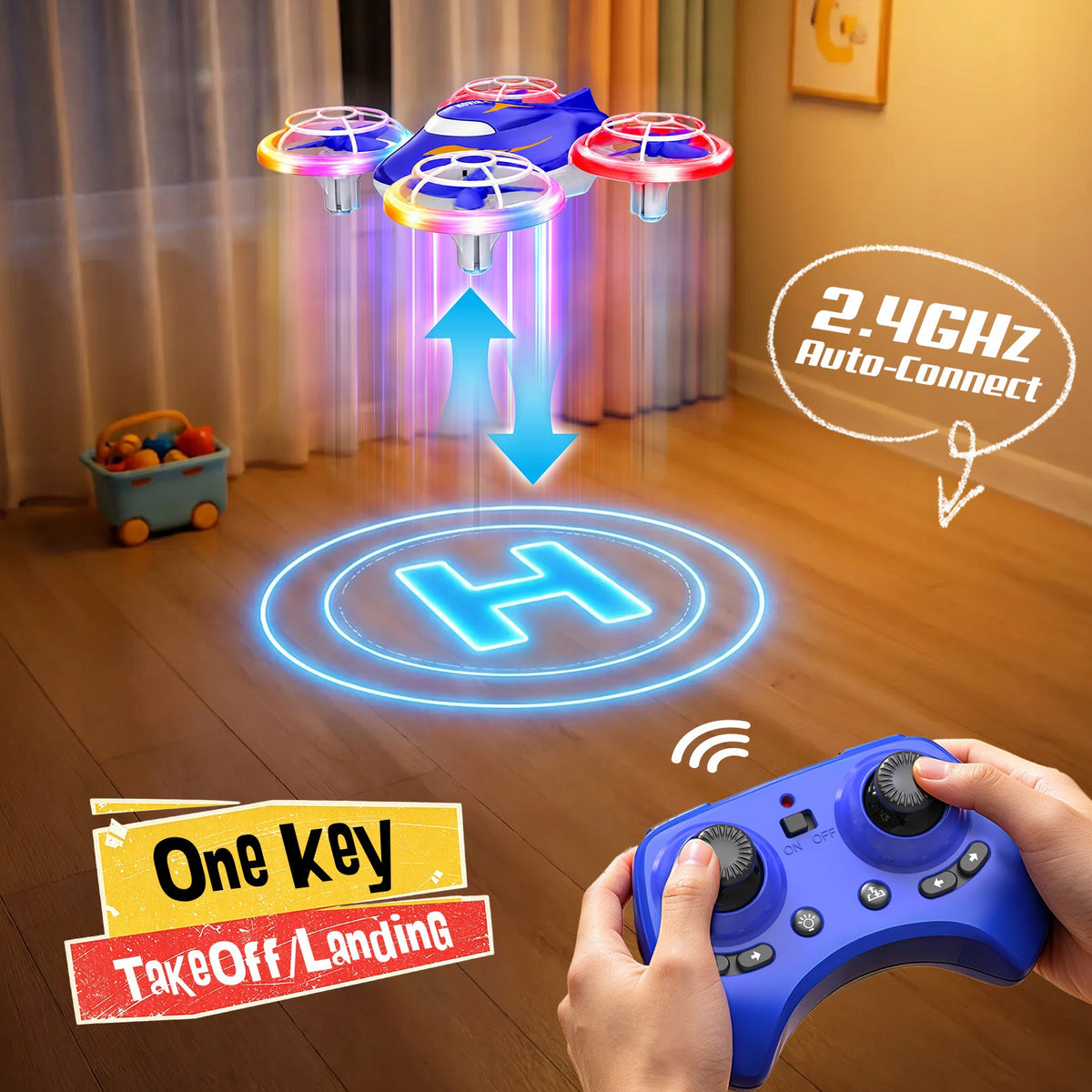Children's drone remote controlled, basic version, flying toy Packaging status original