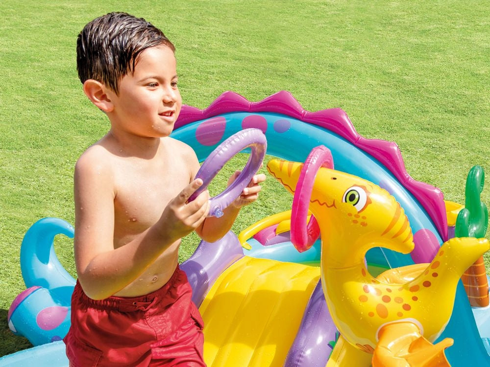Children's inflatable pool with slide DINO playground Children's pool Brand Intex
