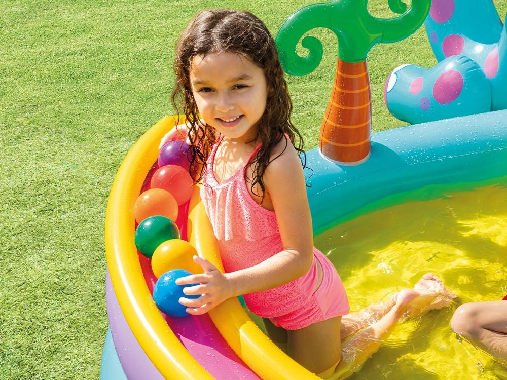 Children's inflatable pool with slide DINO playground Children's pool Kind inflatable