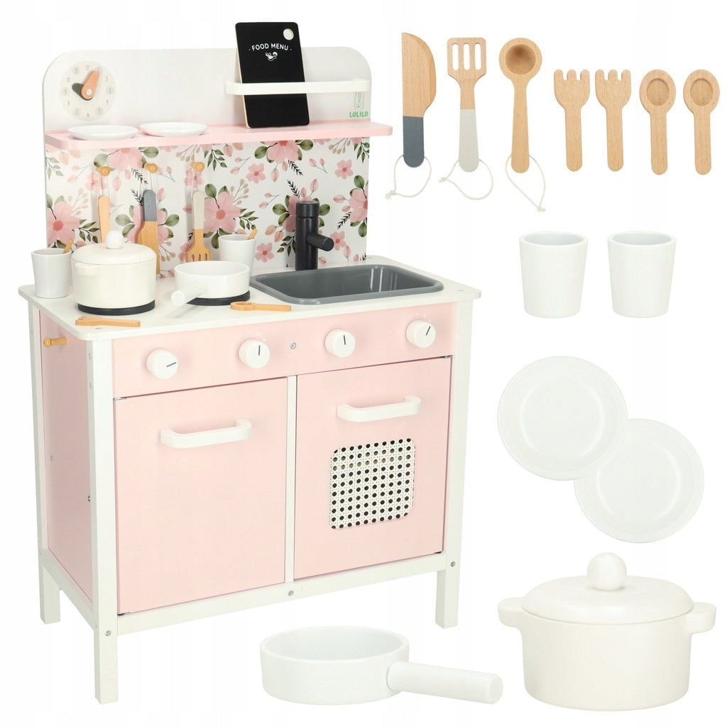 Children's kitchen wooden LULILO FLORA pink Manufacturer code KX3832