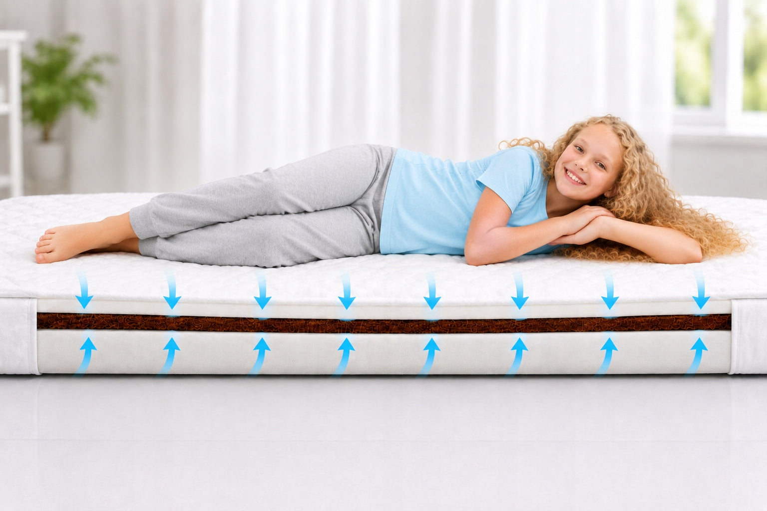 Children's mattress 200x90 coconut double-sided foam OEKO-TEX 8 cm ATEST Manufacturer code KP PIK BL 200/90/8