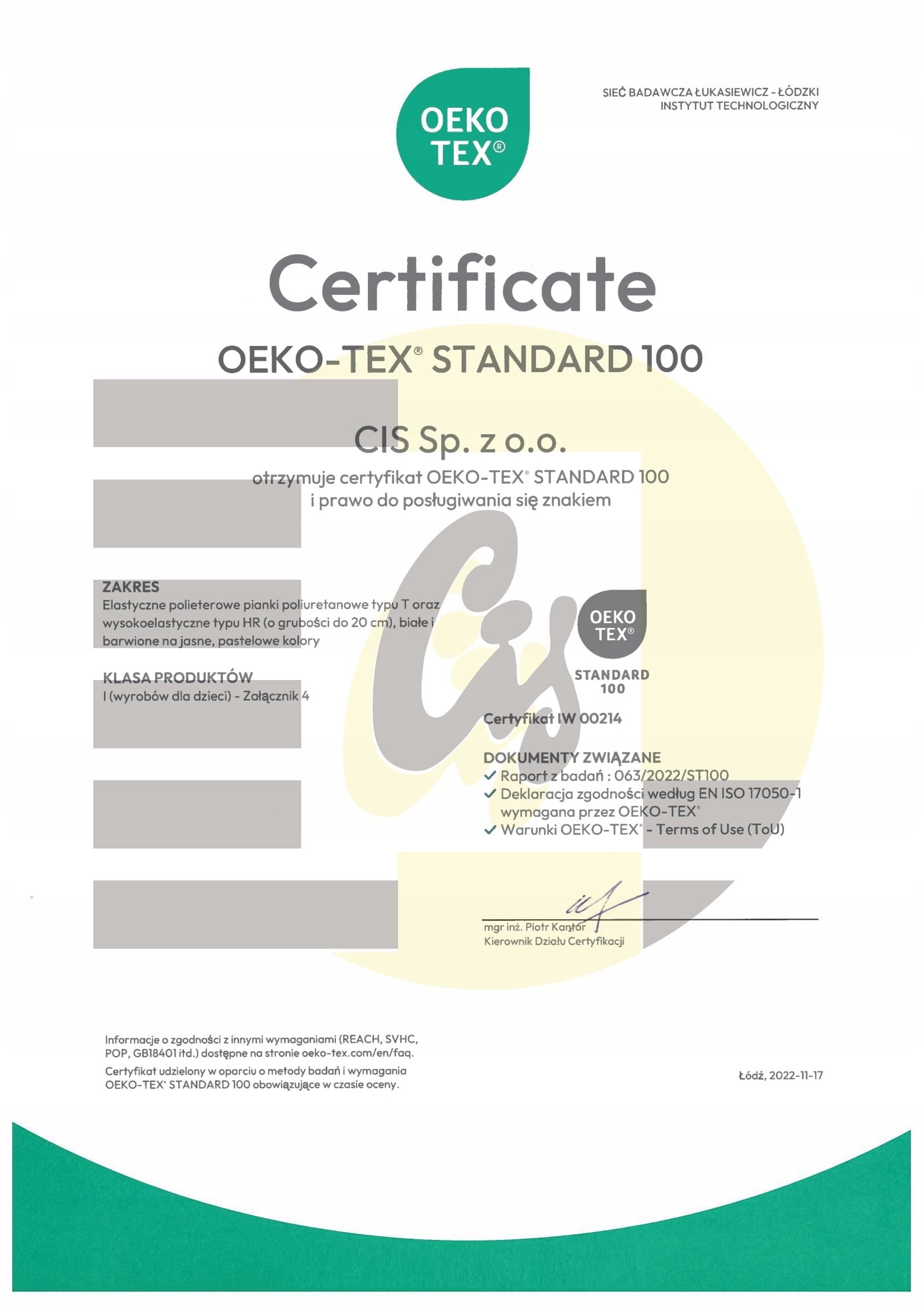 Children's mattress FOAM 70x170 MANUFACTURER Manufacturer code PIANKOWY DZIECIĘCY