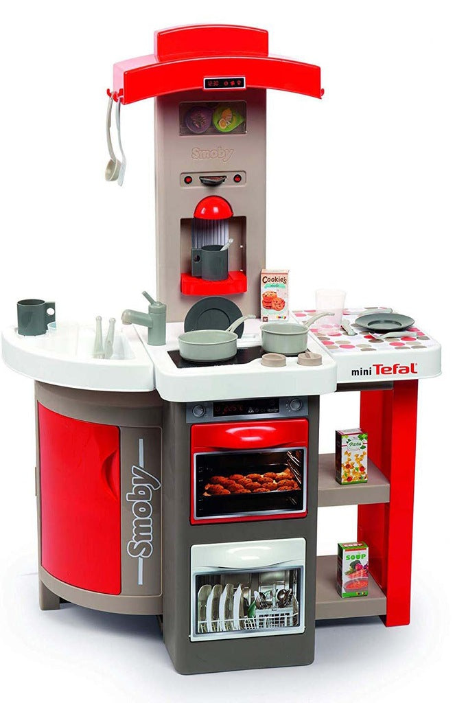 Children's plastic kitchen electronic with sound folding red +