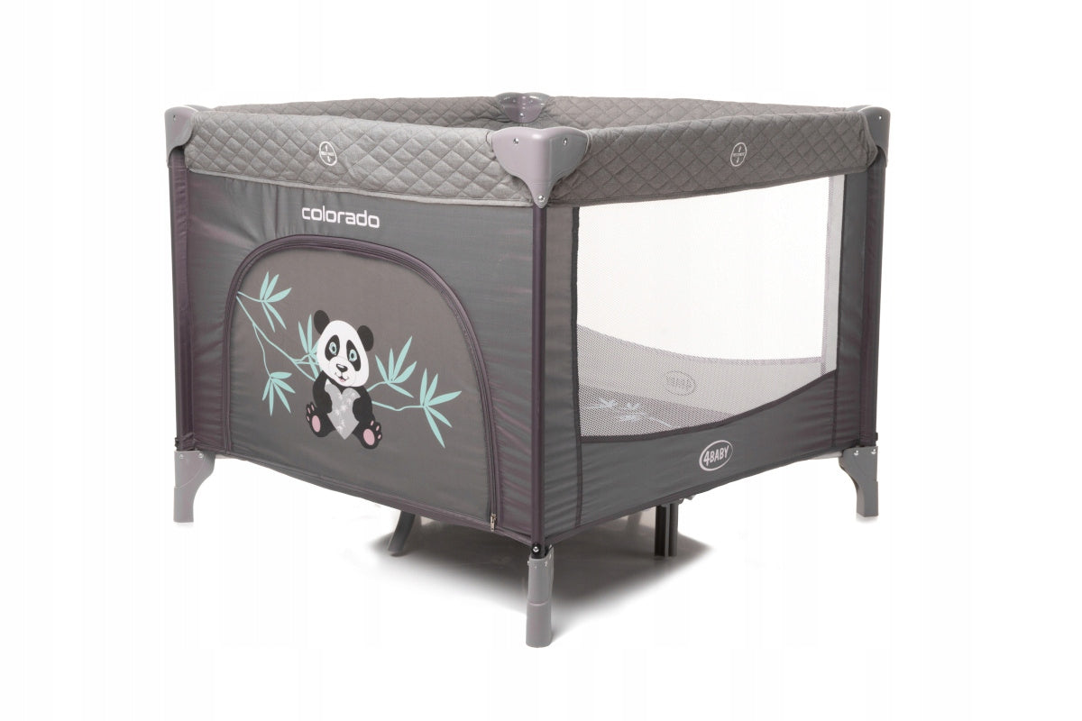Children's playpen 95 x 95 cm 4Baby Colorado Grey Packaging status original