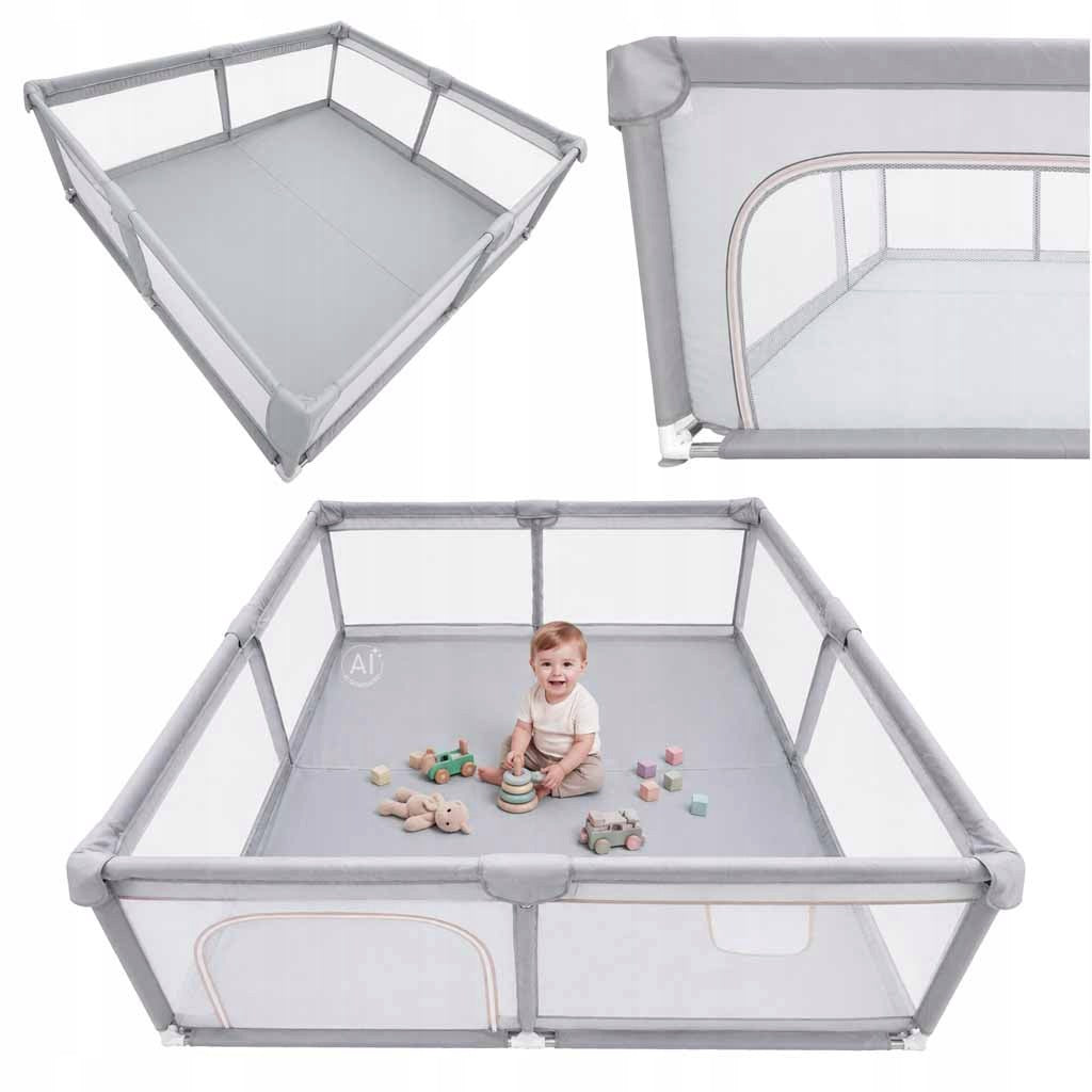 Children's playpen folding dry pool for children 180x200 mesh entrance castle