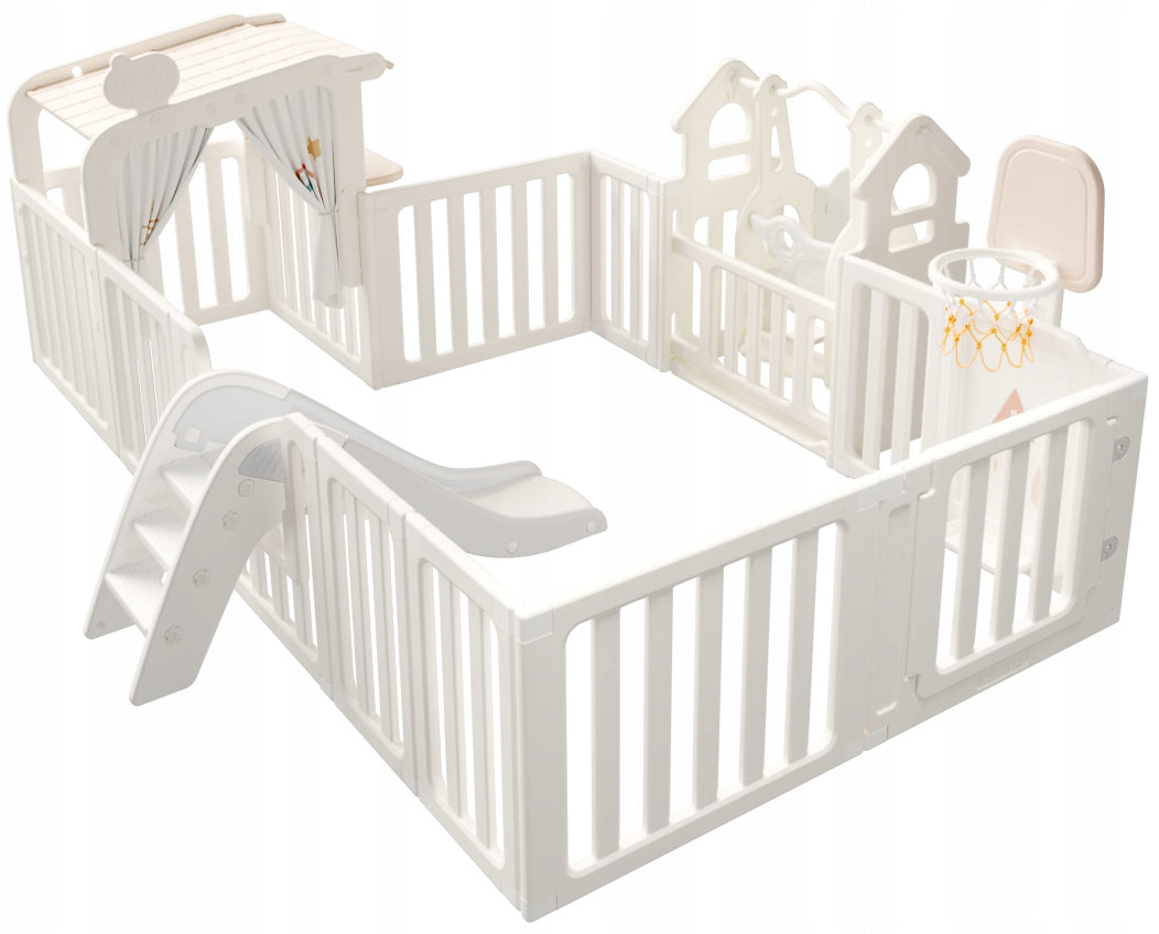 Children's playpen modular folding SWING + SLIDE + HOUSE Manufacturer code KOJEC 1102ZES LA