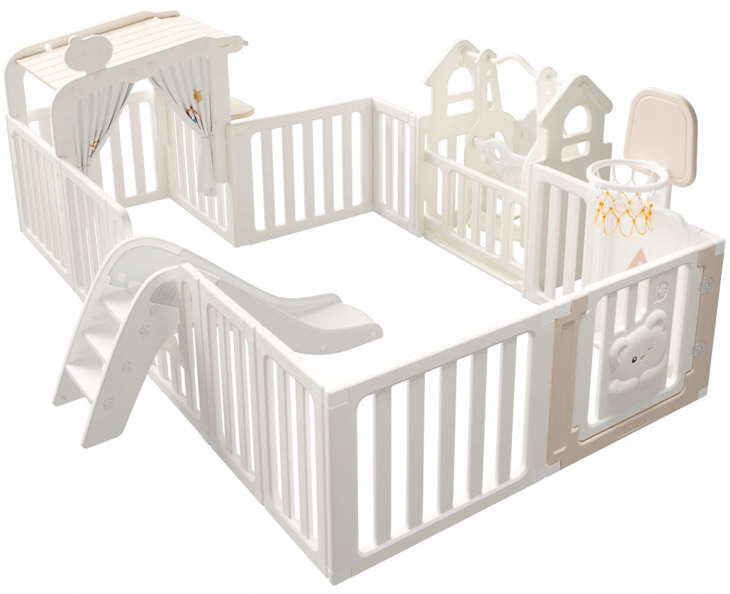 Children's playpen modular folding SWING + SLIDE + HOUSE Manufacturer code KOJEC 1102ZES MI