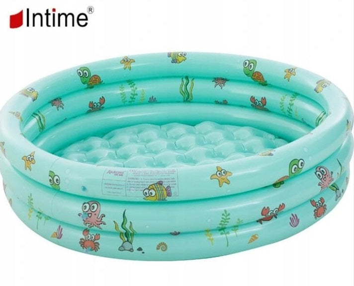 Children's pool Paddling pool Soft Bottom Dry Pool Intime 90cm Green Packaging status original