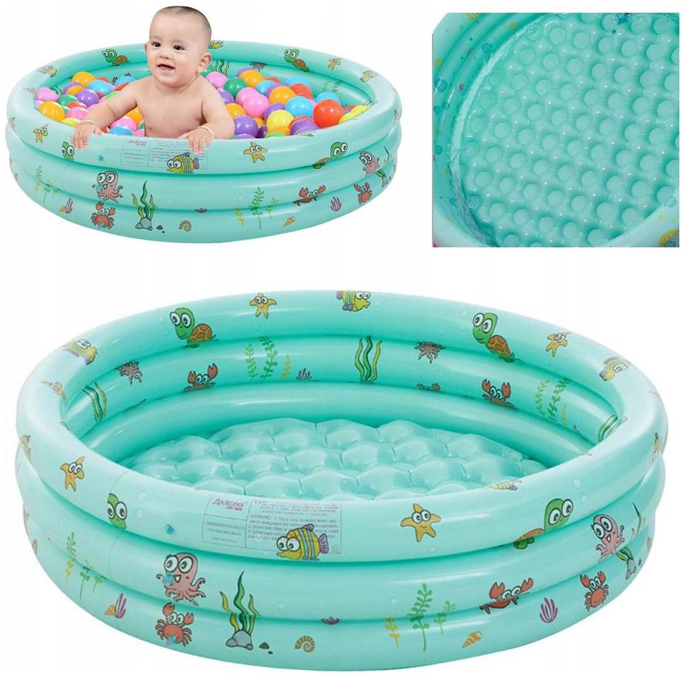 Children's pool Paddling pool Soft Bottom Dry Pool Intime 90cm Green