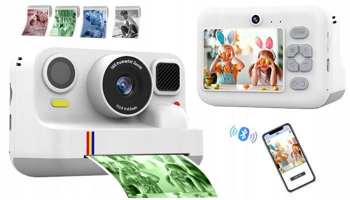 Children's printing camera K12Pro, Bluetooth, color printing,48 megapixel