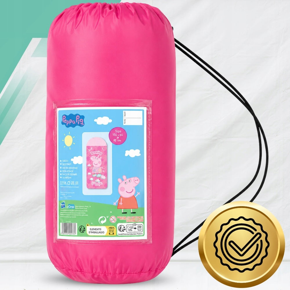 Children's sleeping bag PEPPA PIG 170x70 cm Original License Hasbro Pink Brand Bakalu