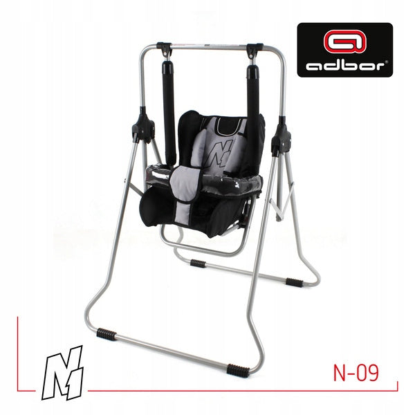 Children's swing 3in1 ADBOR N1 garden home – black and gray Brand Adbor
