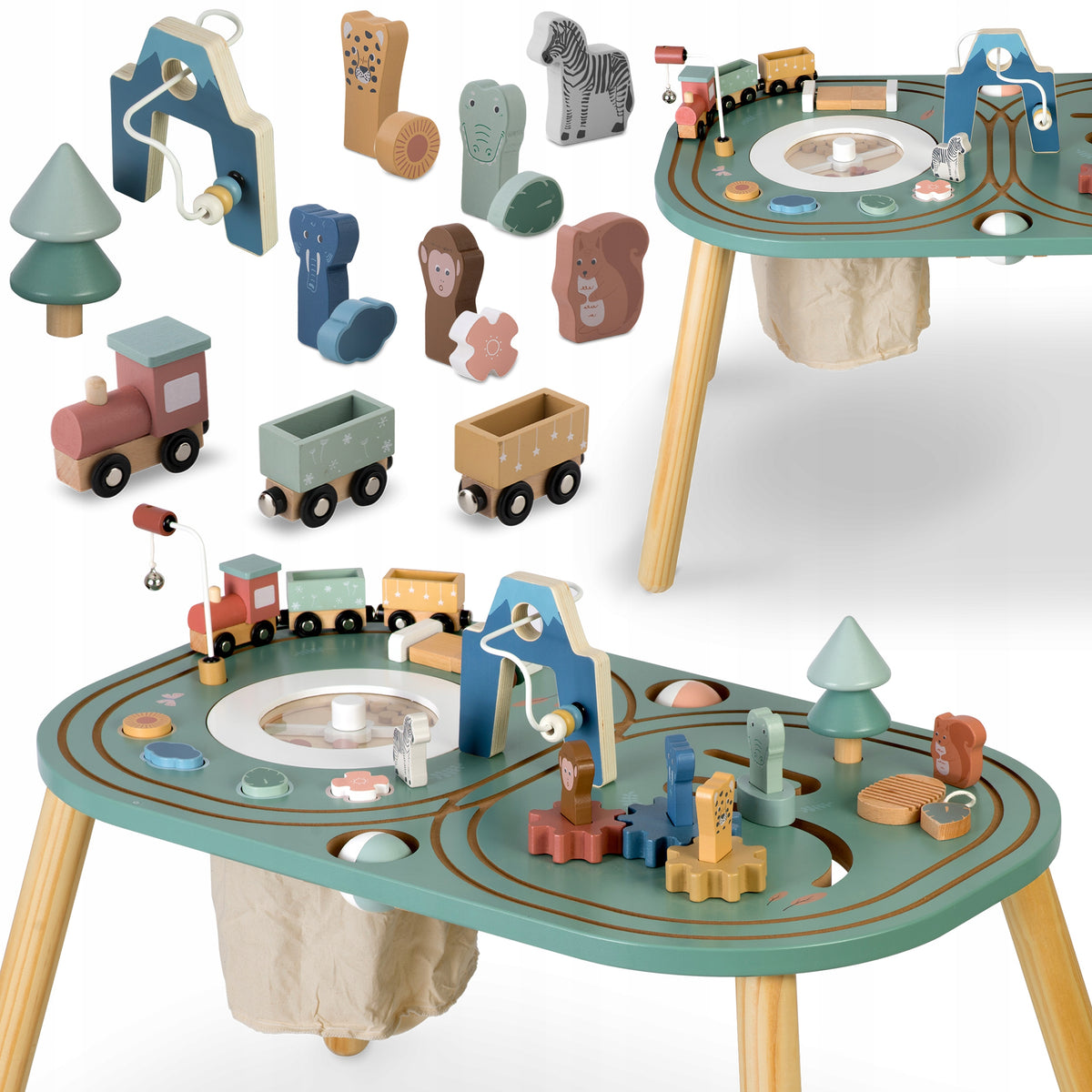 Children's table educational wooden interactive Montessori XXL queue