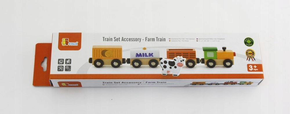 Children's train Farm train 3 Wagons Viga Locomotive with wagons Brand Viga