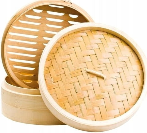 Chinese Evaporator Bamboo Steamer Basket 2 Horizontal Diameter 30cm H&H EAN (GTIN) 8717703610468