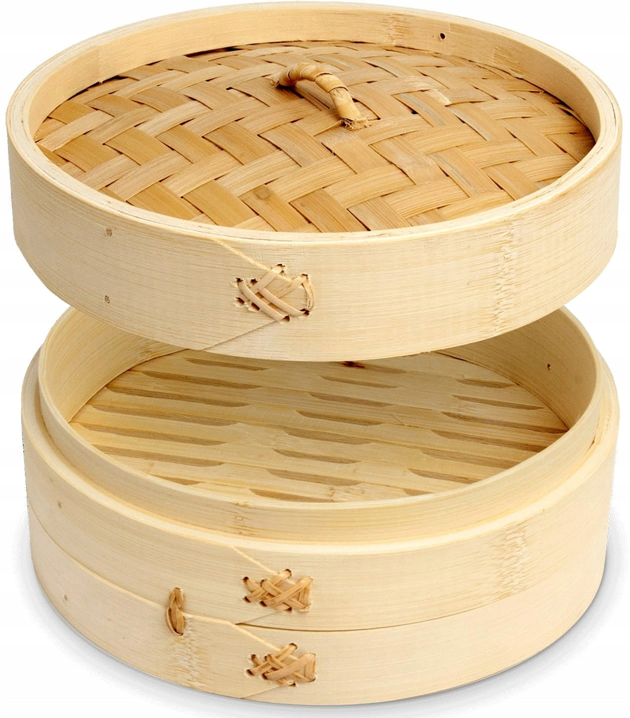 Chinese Steamer Bamboo Steamer Round Basket Dia. 30cm EMRO AZIATICA Packaging status original