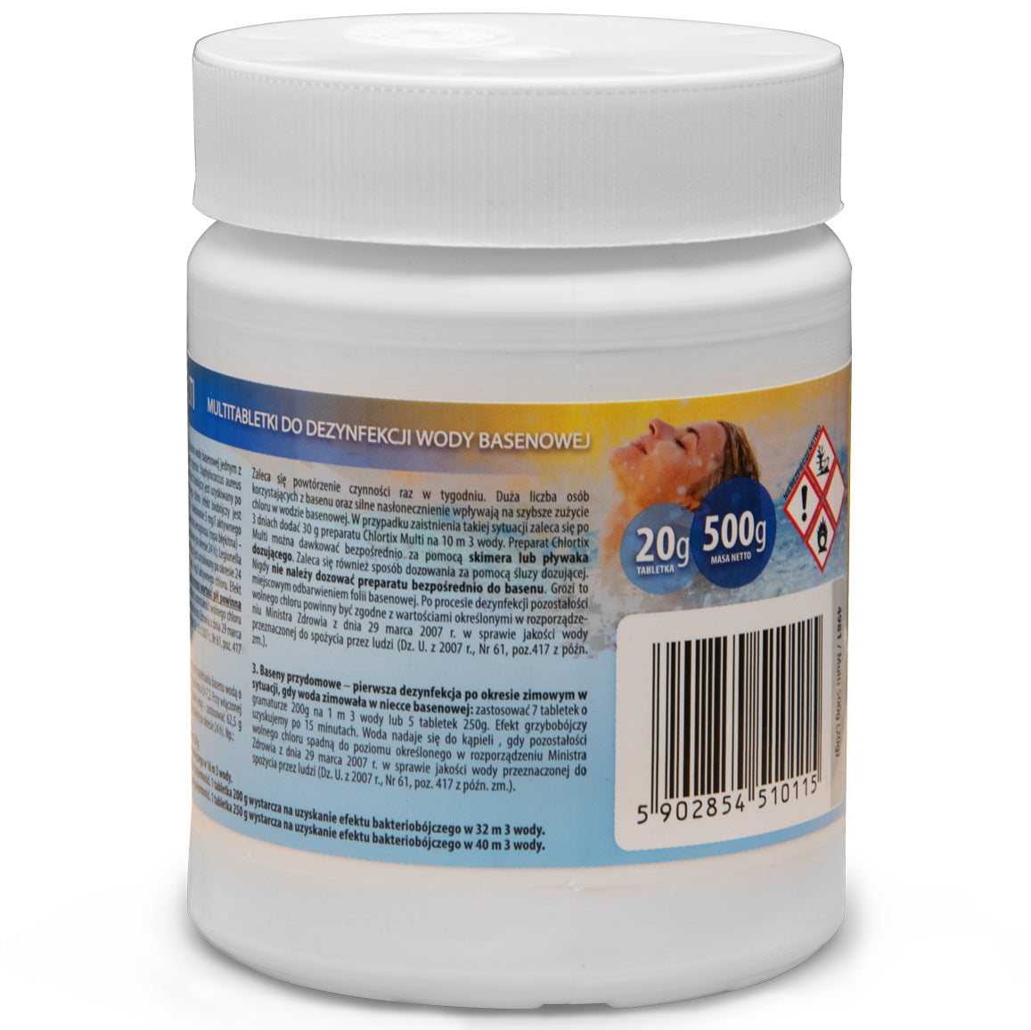 Chlorine Multifunction Tablets For Pool Chemistry 20g 0,5kg Manufacturer code 4981