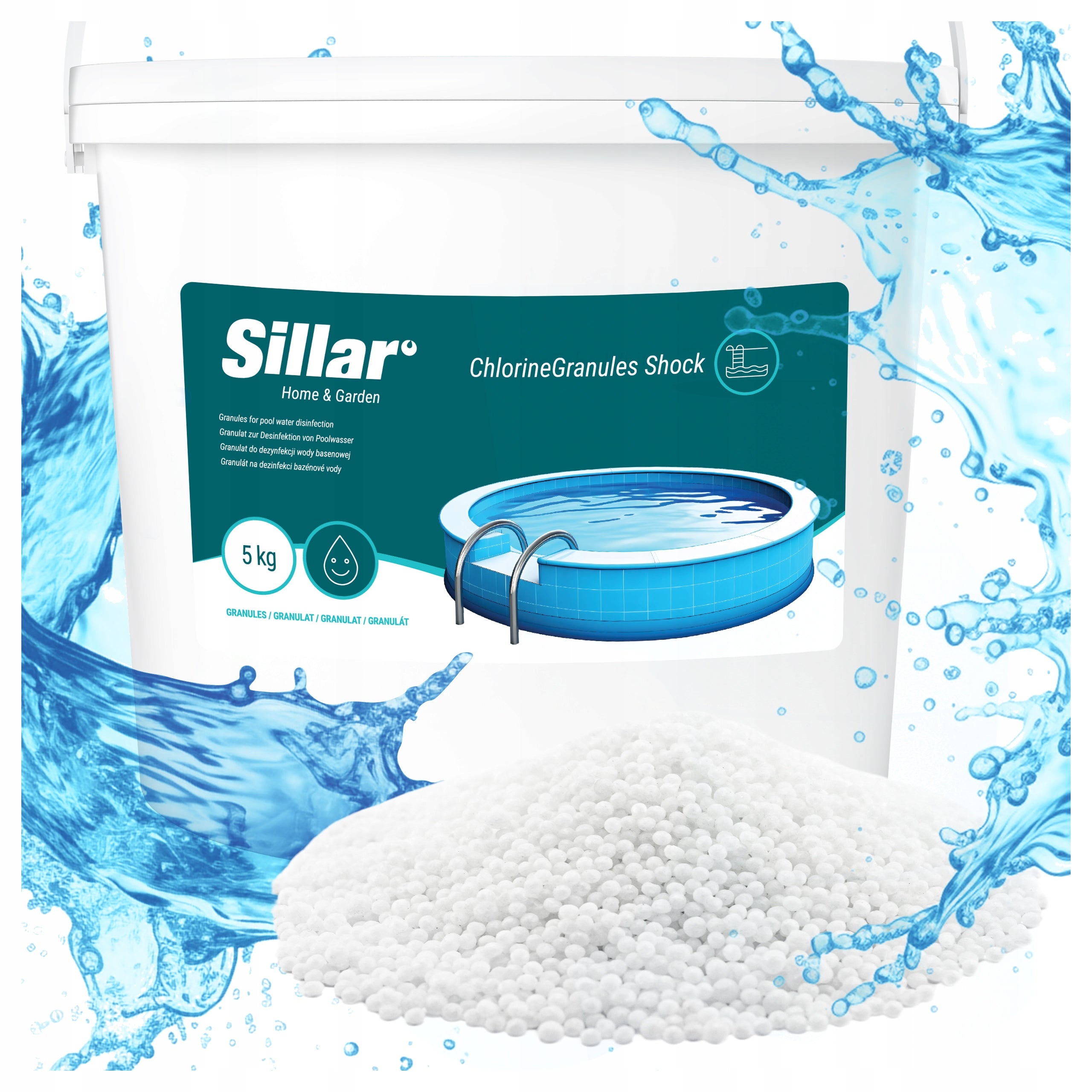 Chlorine Shock 5kg for Pool Jacuzzi Spa Shock Granules Pool Chemistry Pool Product form granules