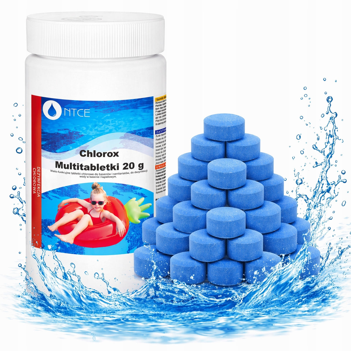 Chlorine for Pool Tablets Blue Water Chemistry 1KG Blue JACUZZI Pool Manufacturer code 5904811063658