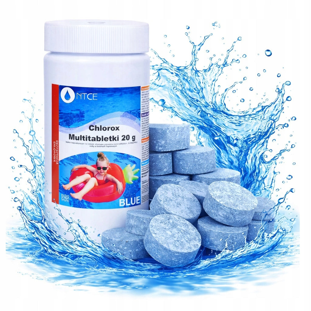 Chlorine for Pool Tablets Blue Water Chemistry 1KG Blue JACUZZI Pool Packaging status original