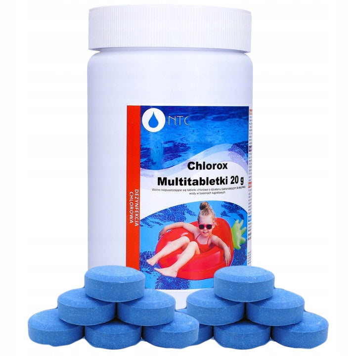 Chlorine for Pool Tablets Blue Water Chemistry 1KG Blue JACUZZI Pool