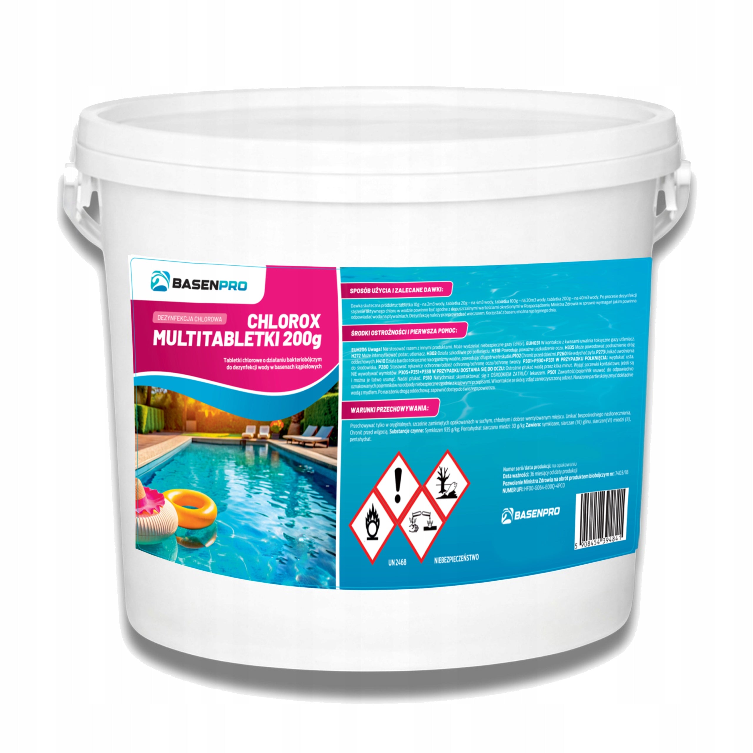 Chlorine for Pool Tablets CHLOROX Chemistry 200 g STRONG CLARIFY WATER 3KG Kind chlorine