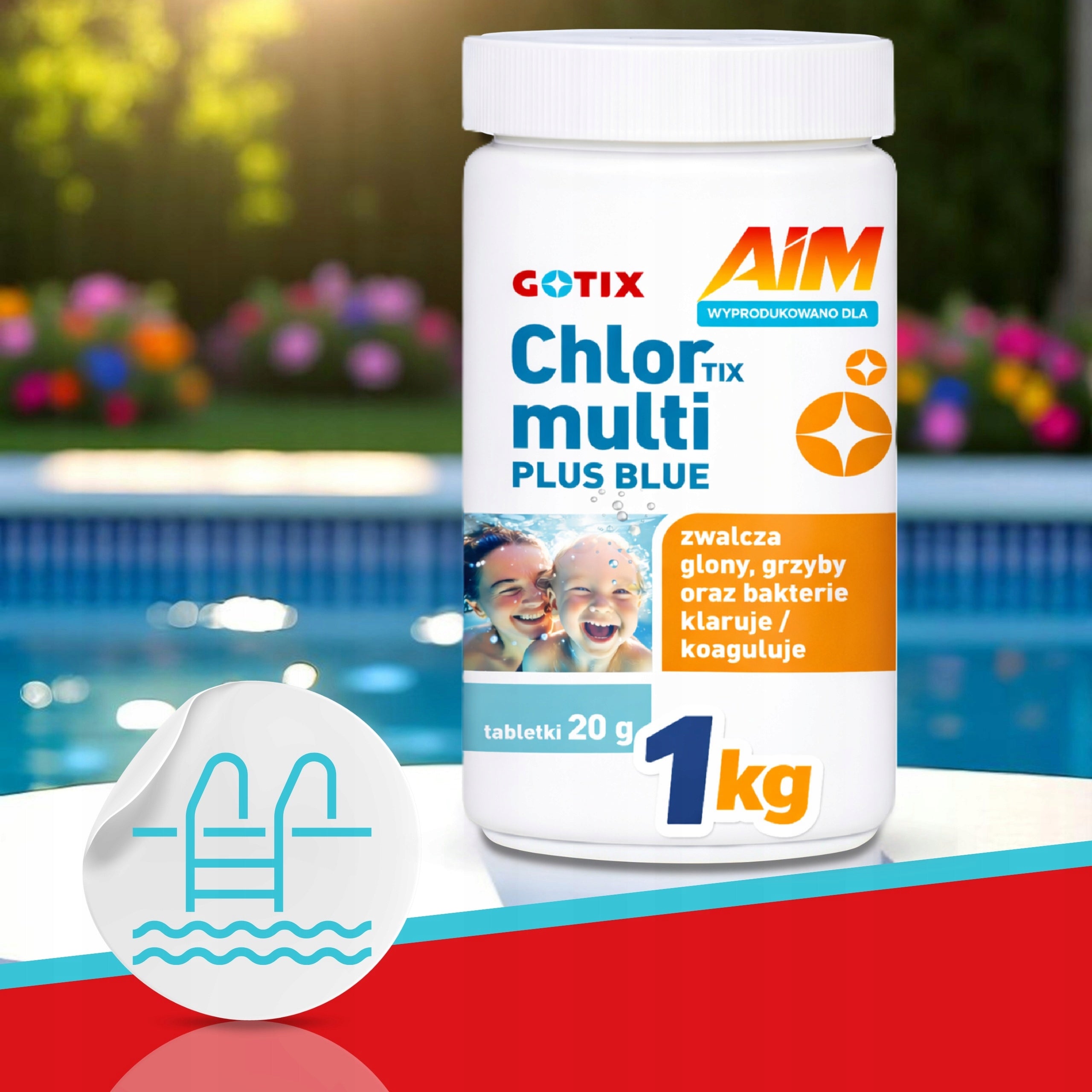 Chlorine for Swimming Pool Jacuzzi SPA Tablets Blue Water Chemistry for Swimming Pool 1KG Product form tablets