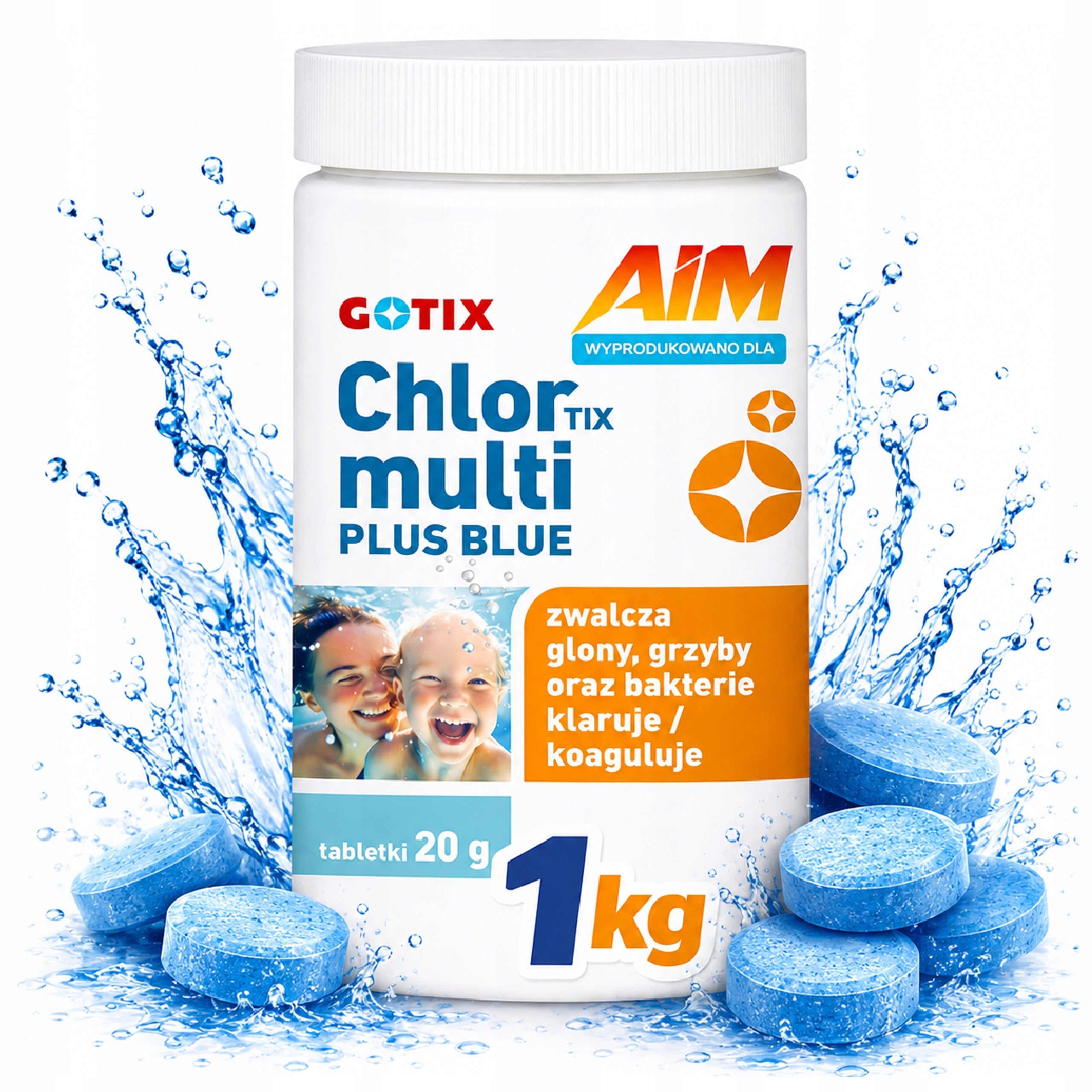 Chlorine for Swimming Pool Jacuzzi SPA Tablets Blue Water Chemistry for Swimming Pool 1KG