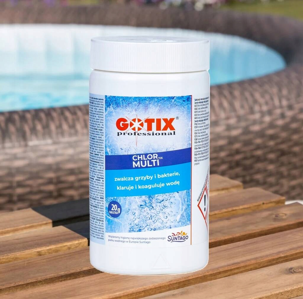 Chlorine for Swimming Pool Jacuzzi Tablets Chemistry for Swimming Pool 1KG + DISPENSER Brand Gotix