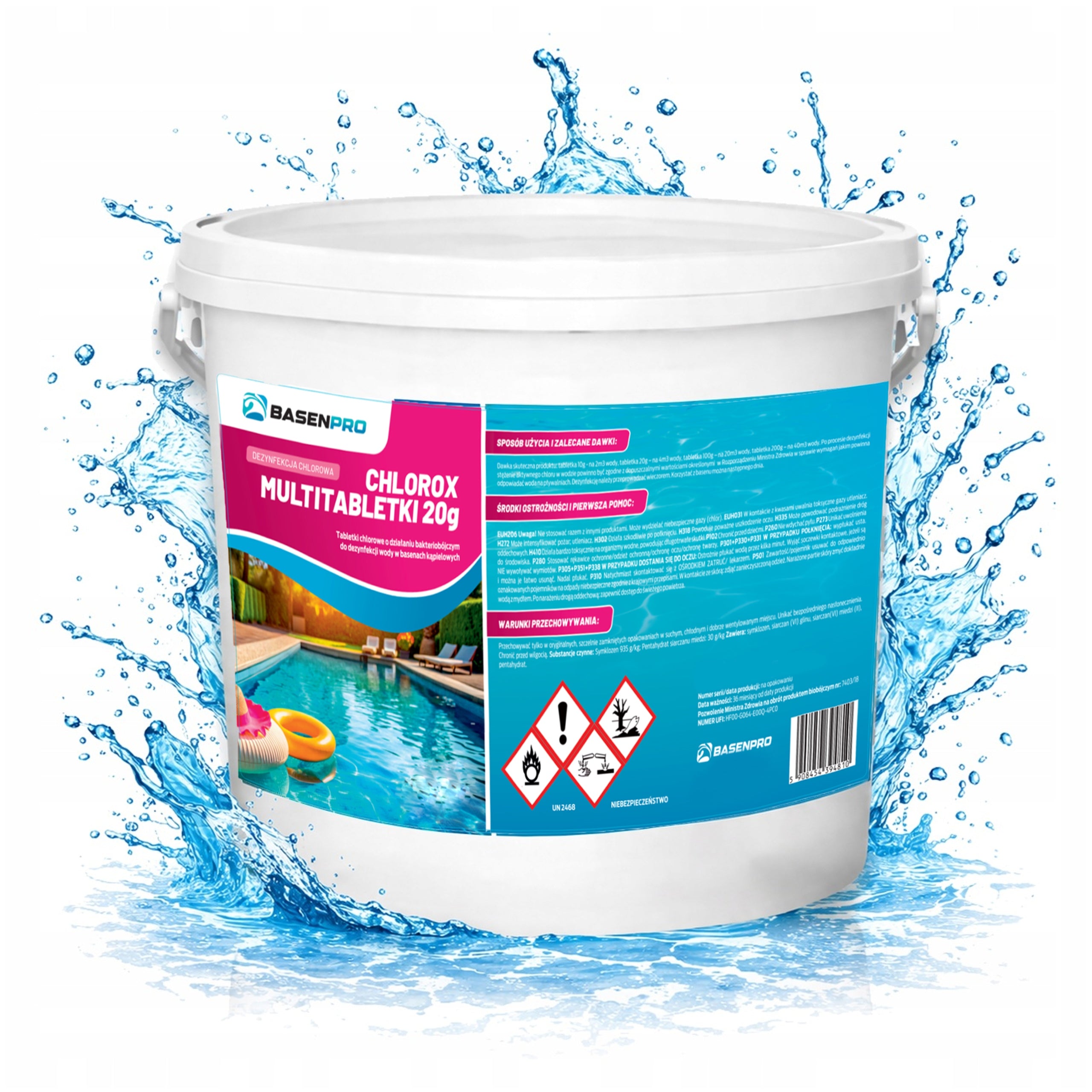 Chlorine for Swimming Pool Tablets CHLOROX Chemistry ULTRA STRONG CLARIFY WATER 3KG Kind chlorine