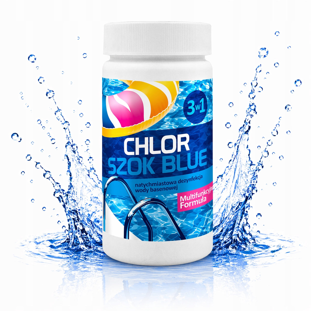 Chlorine shock blue for swimming pool quick disinfection jacuzzi 1kg
