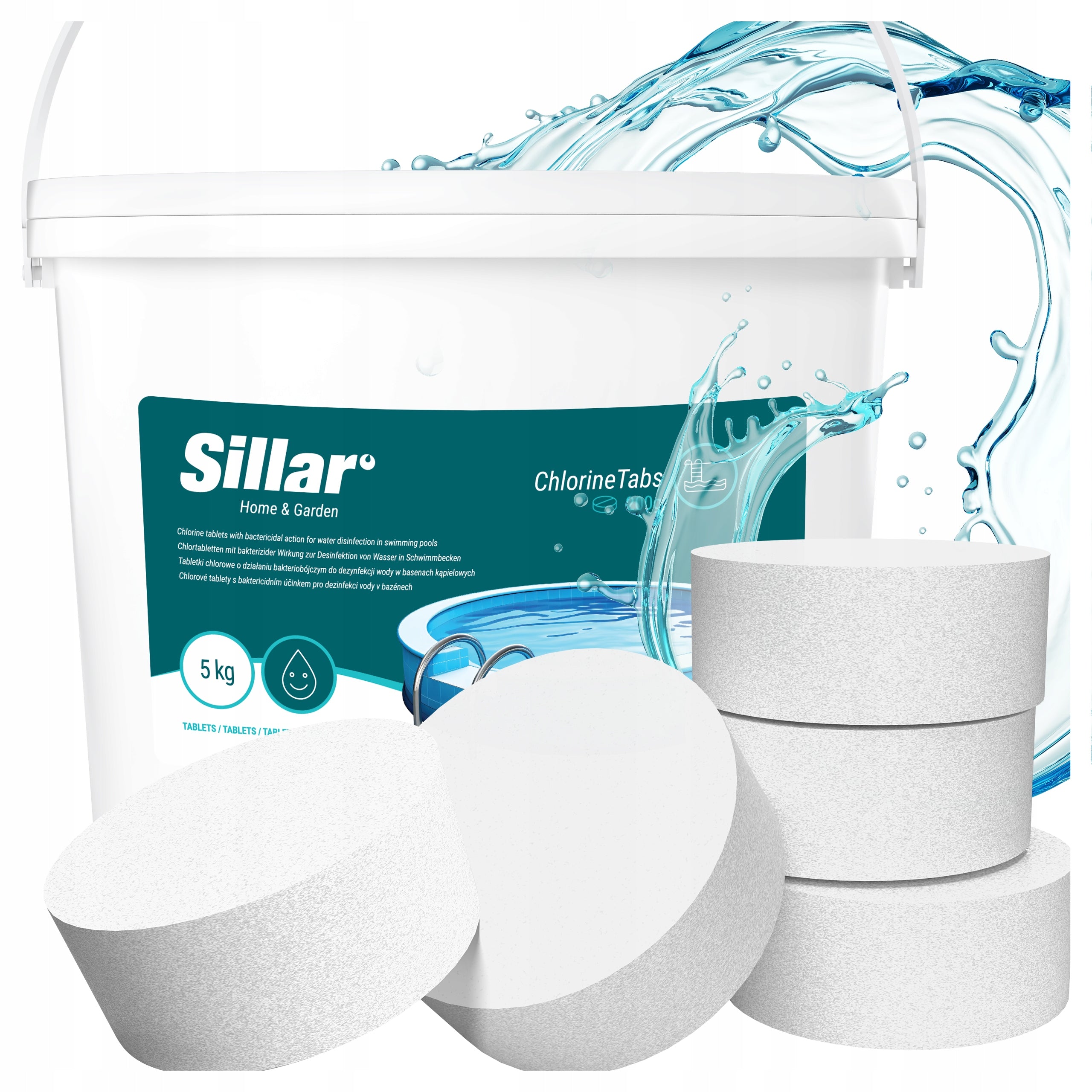 Chlorine tablets for swimming pool 5kg 200g chlorine for swimming pool jacuzzi spa chemistry
