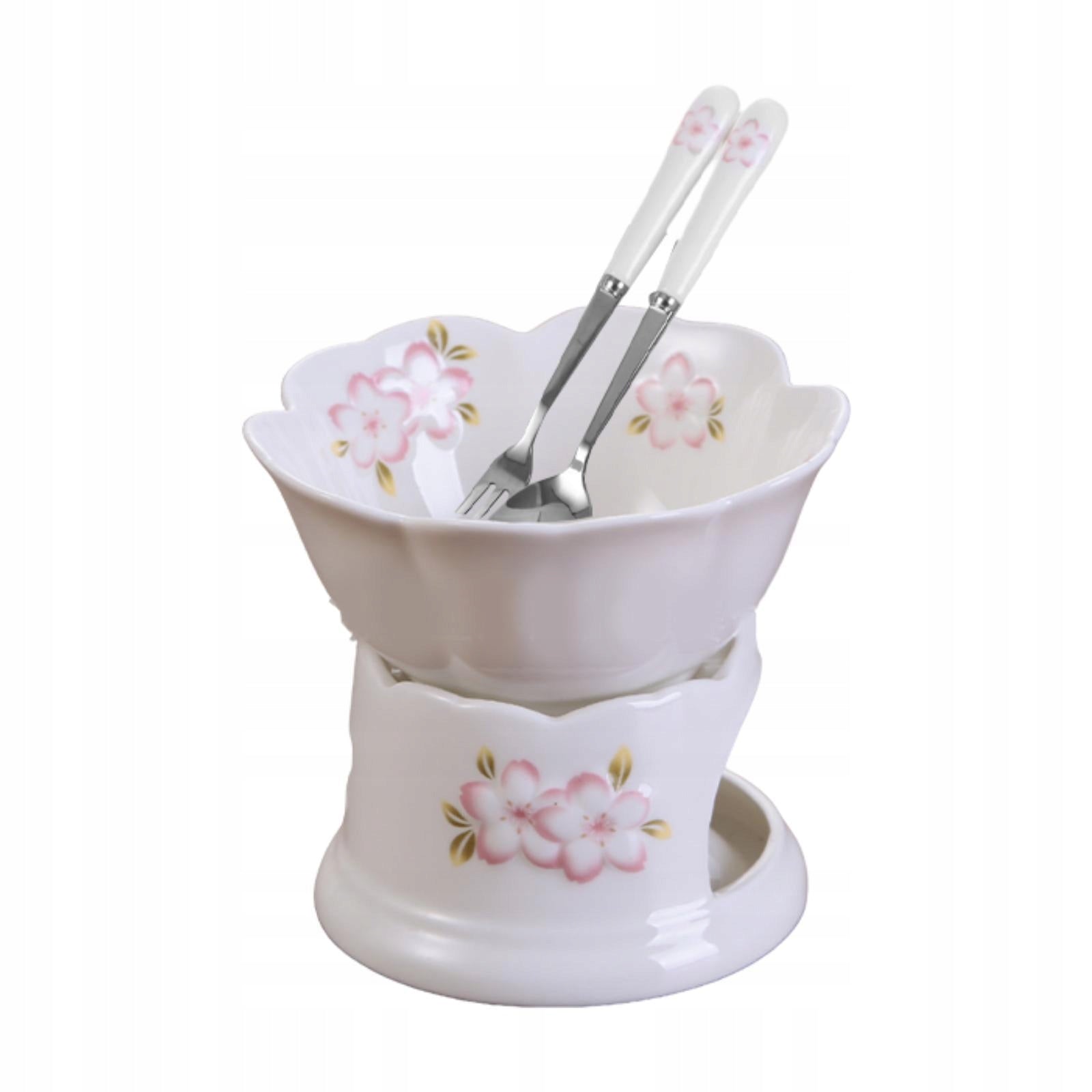 Chocolate Fondue 300ml Chocolate Melter Butter Heater White