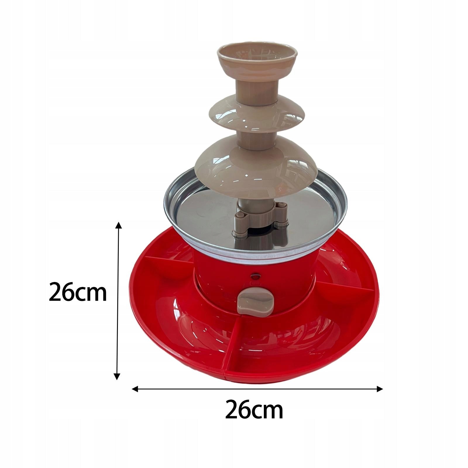 Chocolate Fountain 3 Tier with Removal Serving Tray EU Power Adapter 220V Packaging status original