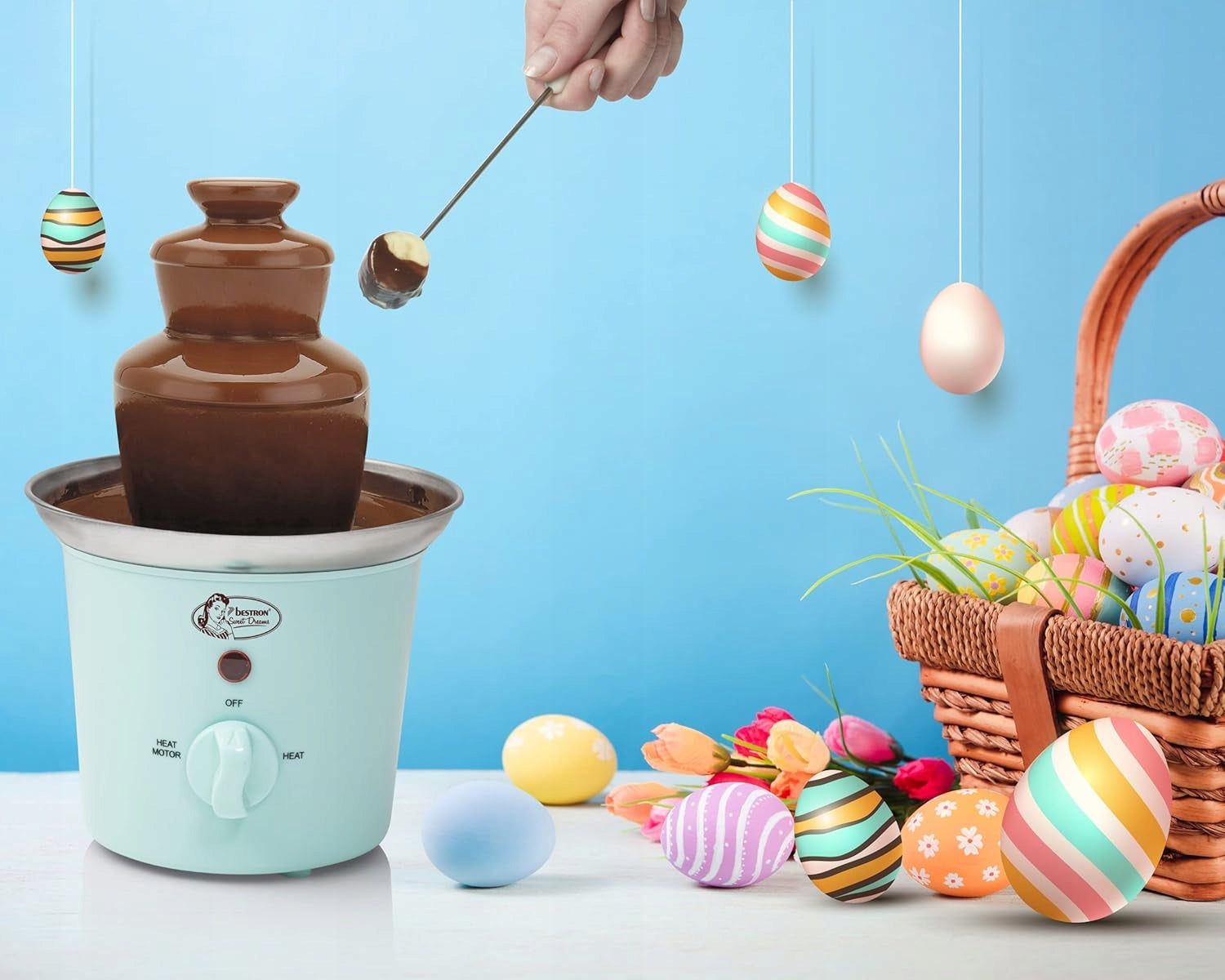 Chocolate Fountain Bestron green 60 W Brand Bestron