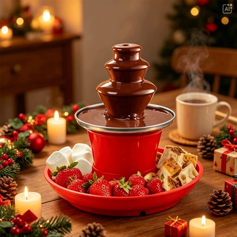 Chocolate Fountain Fondue 3-Level Bottom Tray 200ml For Events Packaging status original